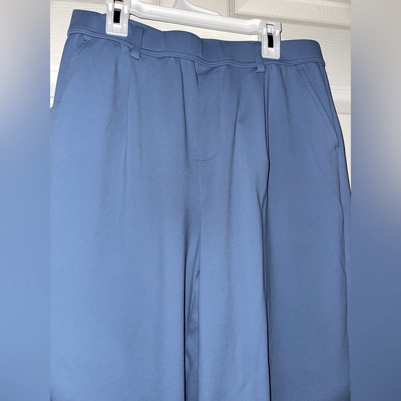 Halara blue gray wide leg pull on pants MP business casual office athleisure - Picture 4 of 7
